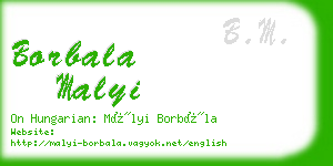 borbala malyi business card